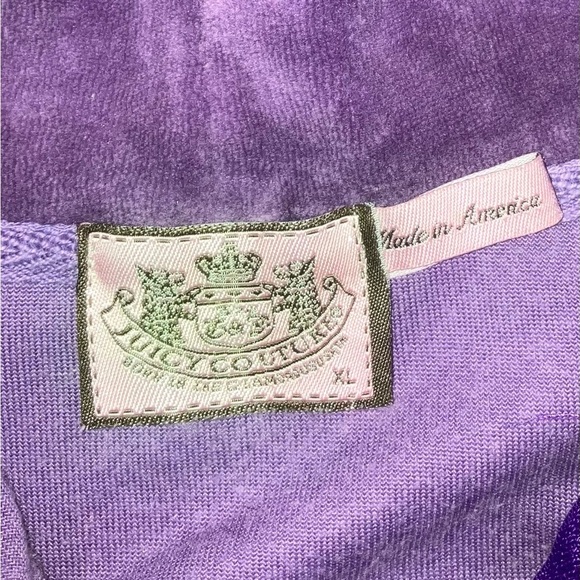 Juicy Couture Plush Purple Hooded Jacket XL - Picture 3 of 3